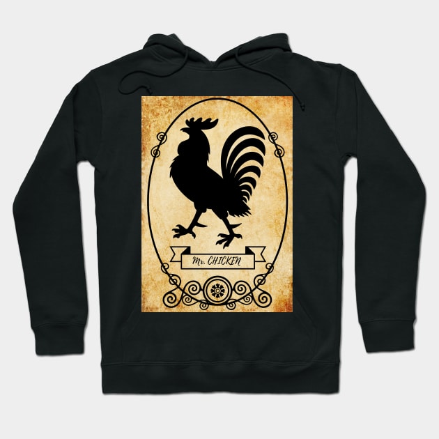 Vintage Chicken Hoodie by DAHLIATTE